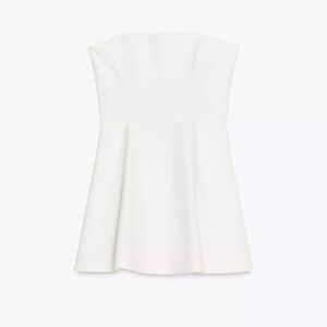 Elegant White Strapless Dress